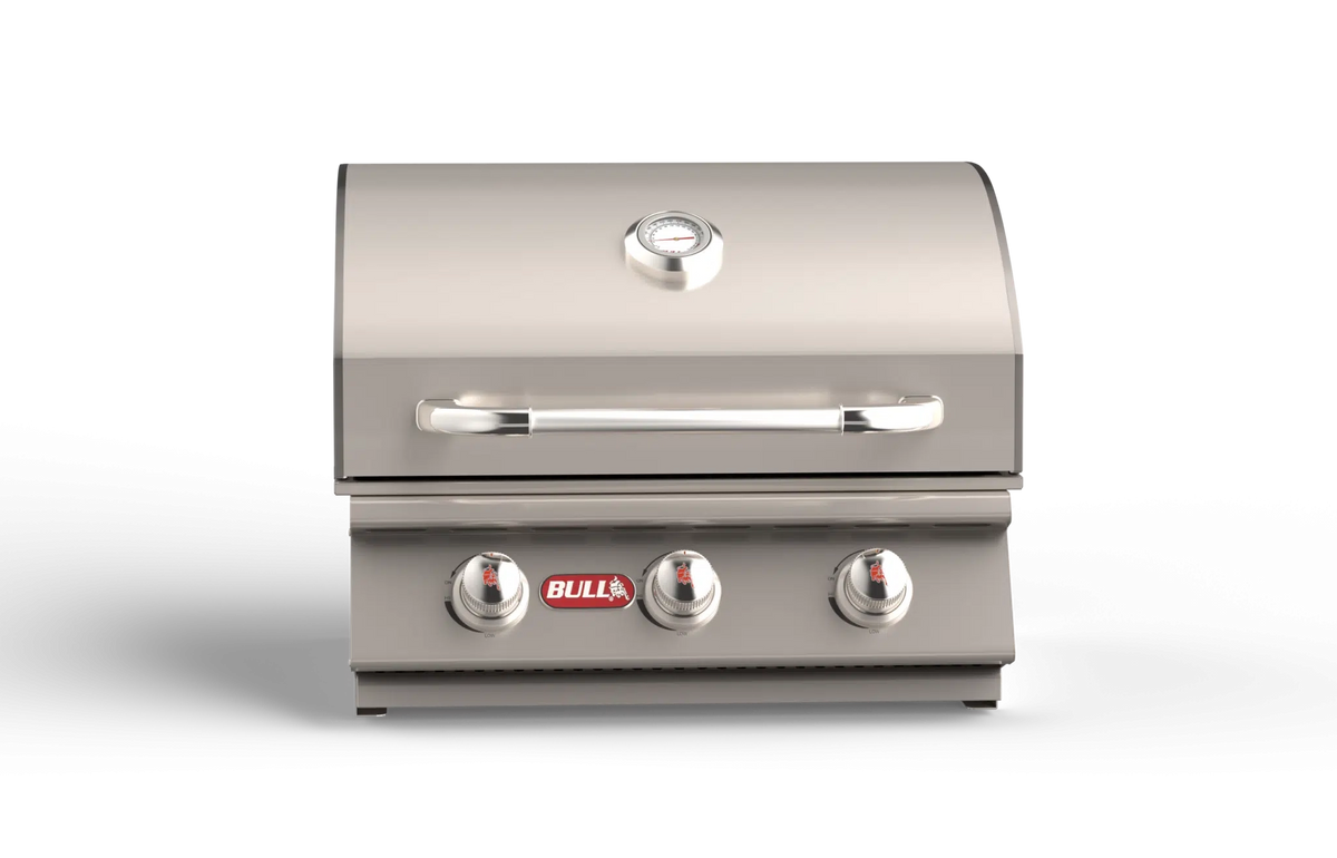 Built-In Gas Grill Bull 24" Steer 3-Burner Drop-In Gas Grill Head, 45,000 BTU, 69008 / 69009