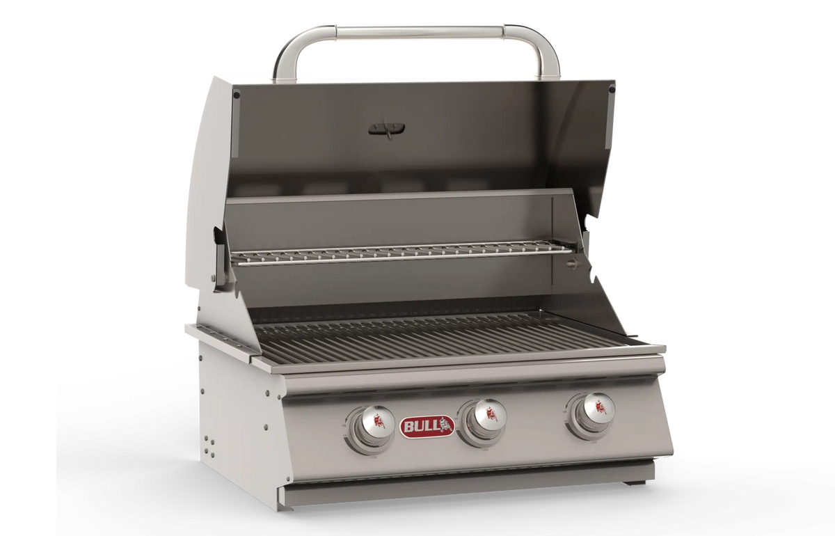 Built-In Gas Grill Bull 24" Steer 3-Burner Drop-In Gas Grill Head, 45,000 BTU, 69008 / 69009