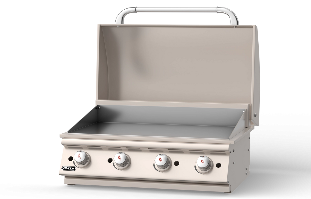 Built-In Gas Grill Bull 30" Professional Drop-In Gas Griddle Head, 60,000 BTU Chromium Plated, 92008 / 92009