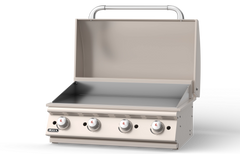 Built-In Gas Grill Bull 30" Professional Drop-In Gas Griddle Head, 60,000 BTU Chromium Plated, 92008 / 92009