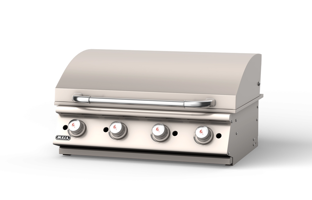 Built-In Gas Grill Bull 30" Professional Drop-In Gas Griddle Head, 60,000 BTU Chromium Plated, 92008 / 92009