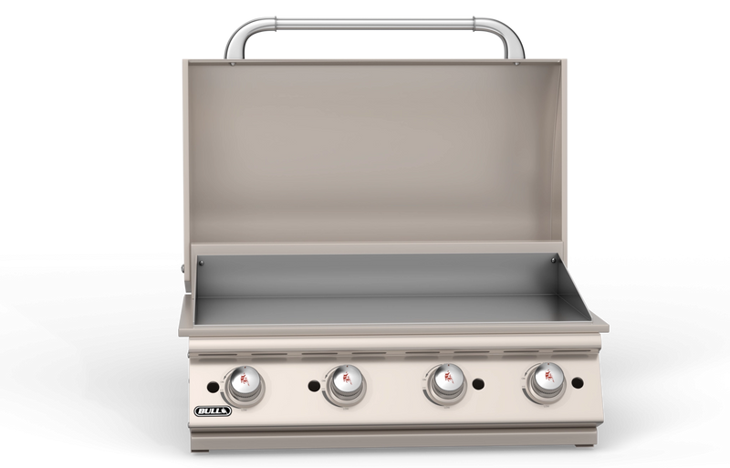 Built-In Gas Grill Bull 30" Professional Drop-In Gas Griddle Head, 60,000 BTU Chromium Plated, 92008 / 92009