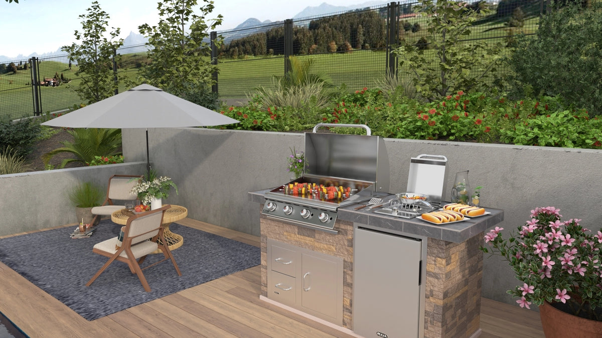 Built-In Gas Grill Bull 30" Professional Drop-In Gas Griddle Head, 60,000 BTU Chromium Plated, 92008 / 92009