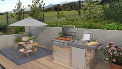 Built-In Gas Grill Bull 30" Professional Drop-In Gas Griddle Head, 60,000 BTU Chromium Plated, 92008 / 92009