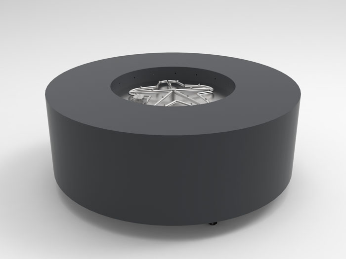 Fire Pits & Fire Tables HPC Fire Agni 48" Round Powder-Coated Steel Fire Pit with CSA Certified Insert