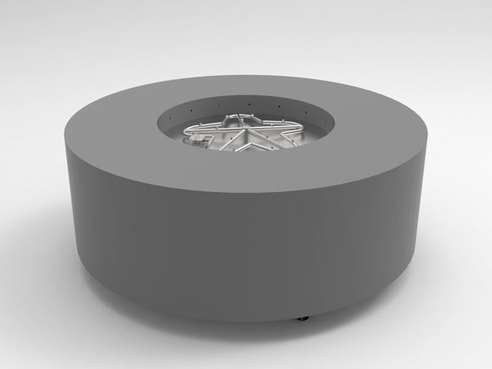 Fire Pits & Fire Tables HPC Fire Agni 48" Round Powder-Coated Steel Fire Pit with CSA Certified Insert