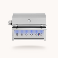 Built-In Gas Grills American Made Grills Ovation 36" Built-In Hybrid Grill, 100,000 BTU, Natural Gas or Propane, OVA36