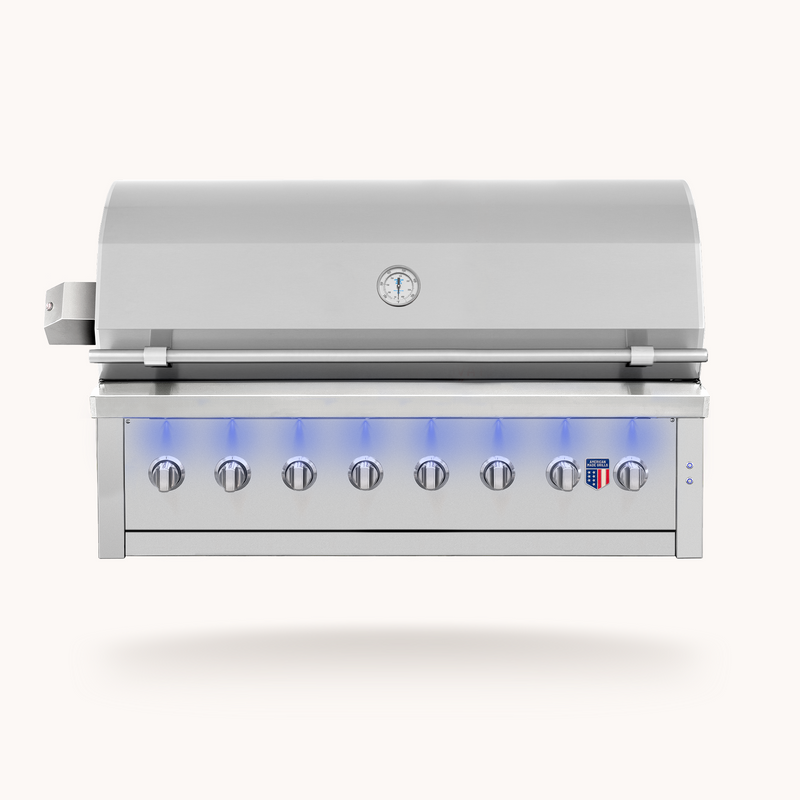 Built-In Gas Grills American Made Grills Ovation 54" Built-In Hybrid Grill, 160,000 BTU, Natural Gas or Propane, OVA54
