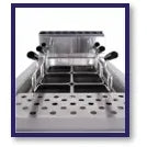 AMPTO 90CPG90 PLUS Gas Pasta Cooker, 2 Tank Dual Burner