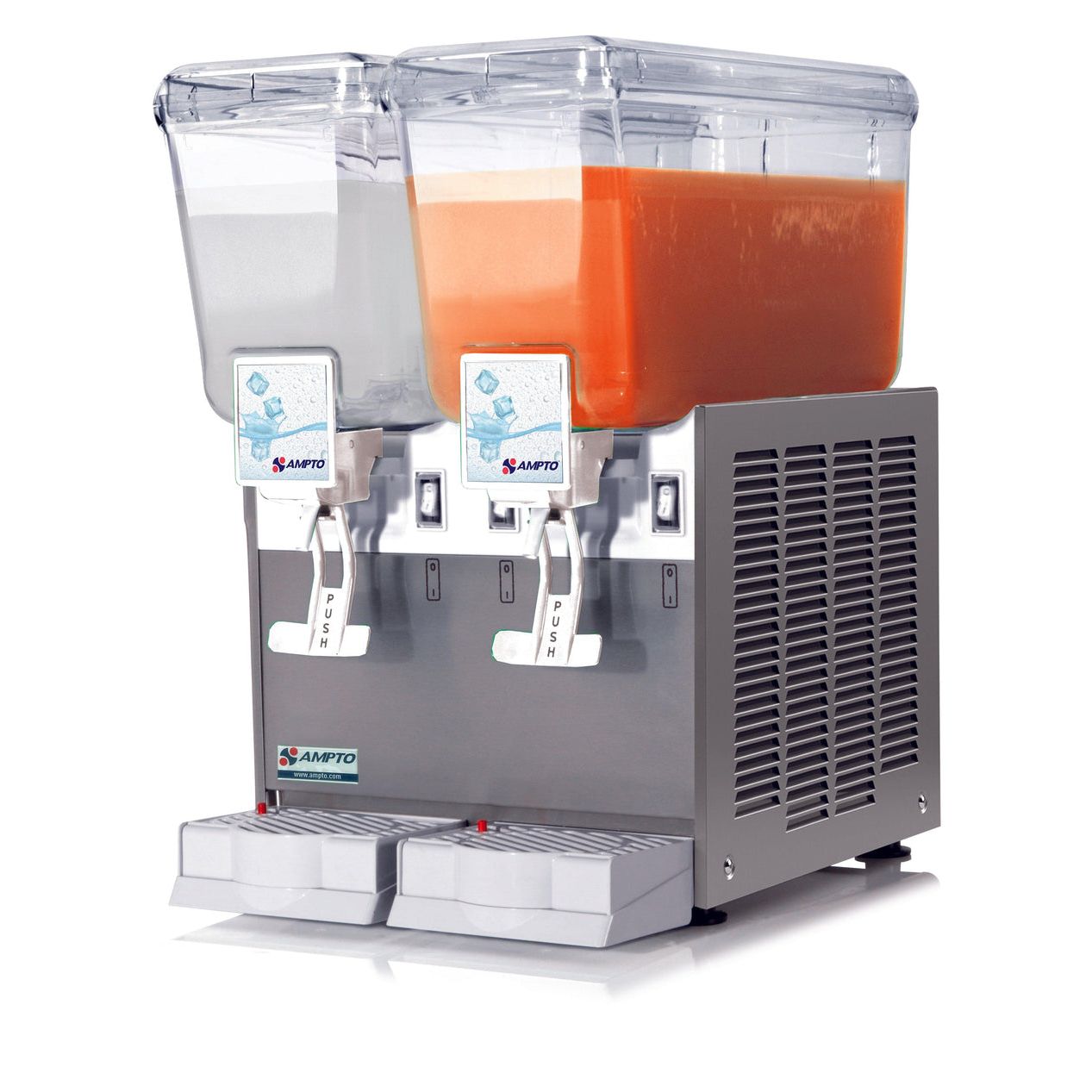 AMPTO C1256 Cold Beverage Dispenser, 2 x 3 Gallon Tanks