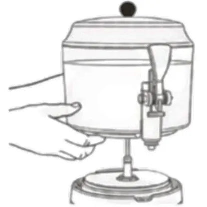 AMPTO CHOC5W Hot Chocolate Dispenser 5 Liter White