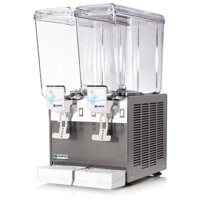 AMPTO D1256 2-Tank Cold Beverage Dispenser, 2 x 5 Gallon
