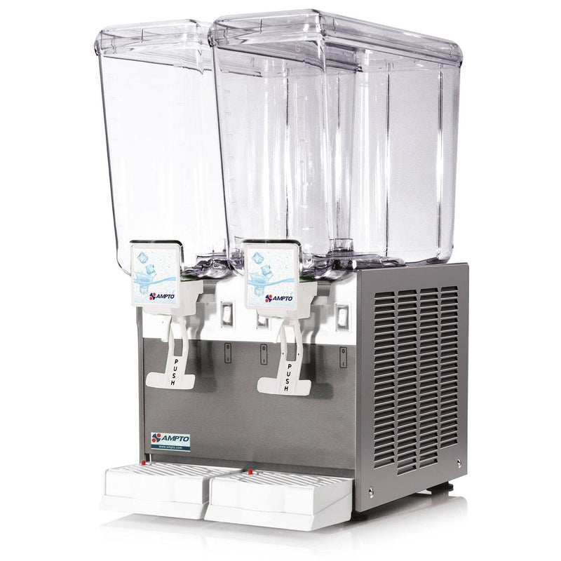 AMPTO D1256 2-Tank Cold Beverage Dispenser, 2 x 5 Gallon