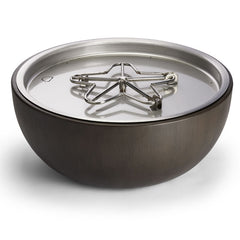 HPC Fire Aluminum Spun Bowls, 35in x 14.5in, Walnut/Concrete