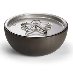 HPC Fire Aluminum Spun Bowls, 35in x 14.5in, Walnut/Concrete
