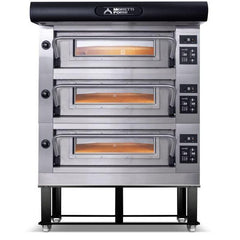 Amalfi – Electric Pizza Ovens-Moretti Forni AMALFI D3 Electric Pizza Oven Amalfi  46'' x 44'' x 7'' (Chamber)  208/240/60/3 - 3 Deck with tray guide base