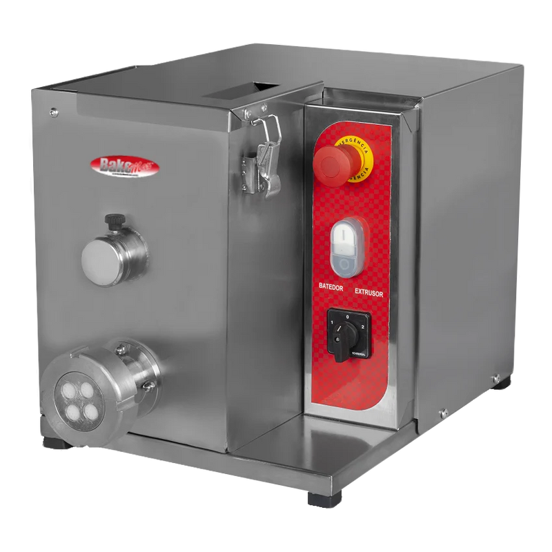 Pasta Moulder-BakeMax BMEM010 Countertop Pasta Dough Extruder - 10 kg/hr, 11 lb Capacity, Dual Voltage