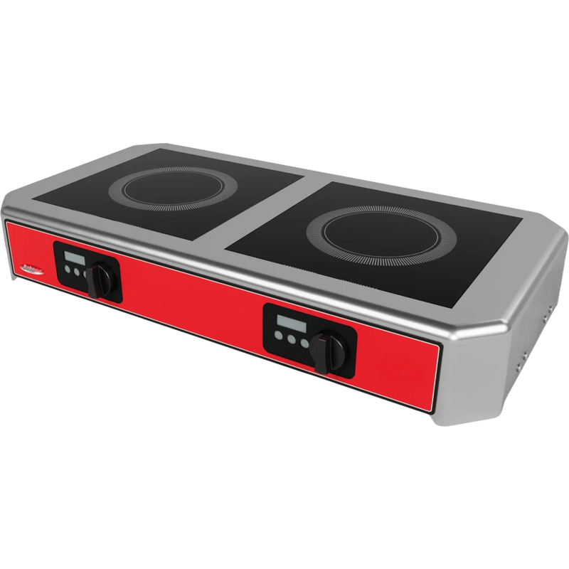 Induction Cooker-BakeMax BMSIND020 Mini Stovetop Electric 2 Burner Induction Cooker (208V, 6000W)
