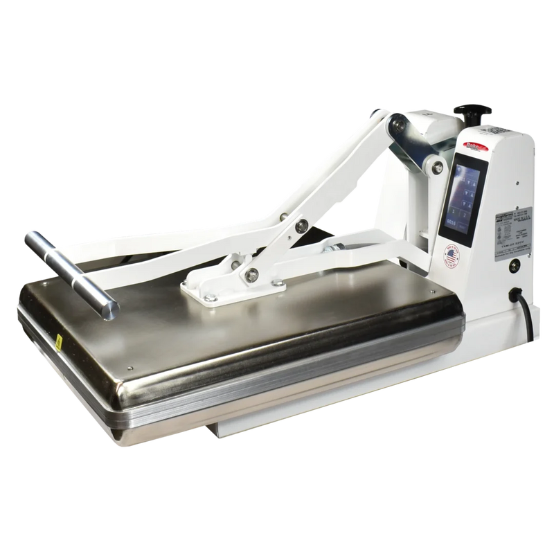 Tortilla Press-BakeMax BMTXM20 16” x 20” Manual Dual Heat Countertop Tortilla Press (White Powder Coat)