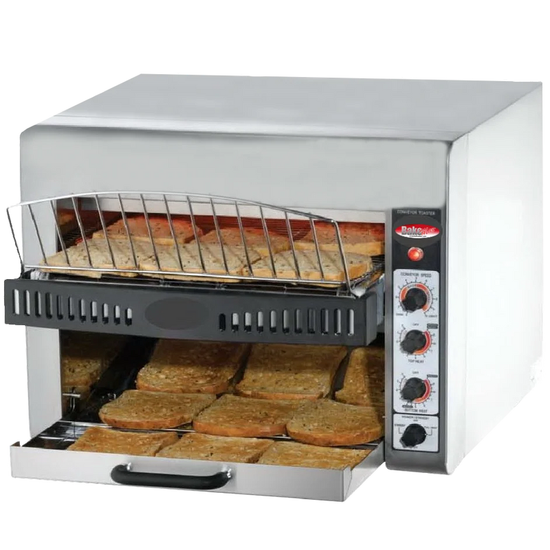 Conveyor Toaster-BakeMax BMCT450 Commercial Countertop Electric 3-Slice Wide Conveyor Toaster