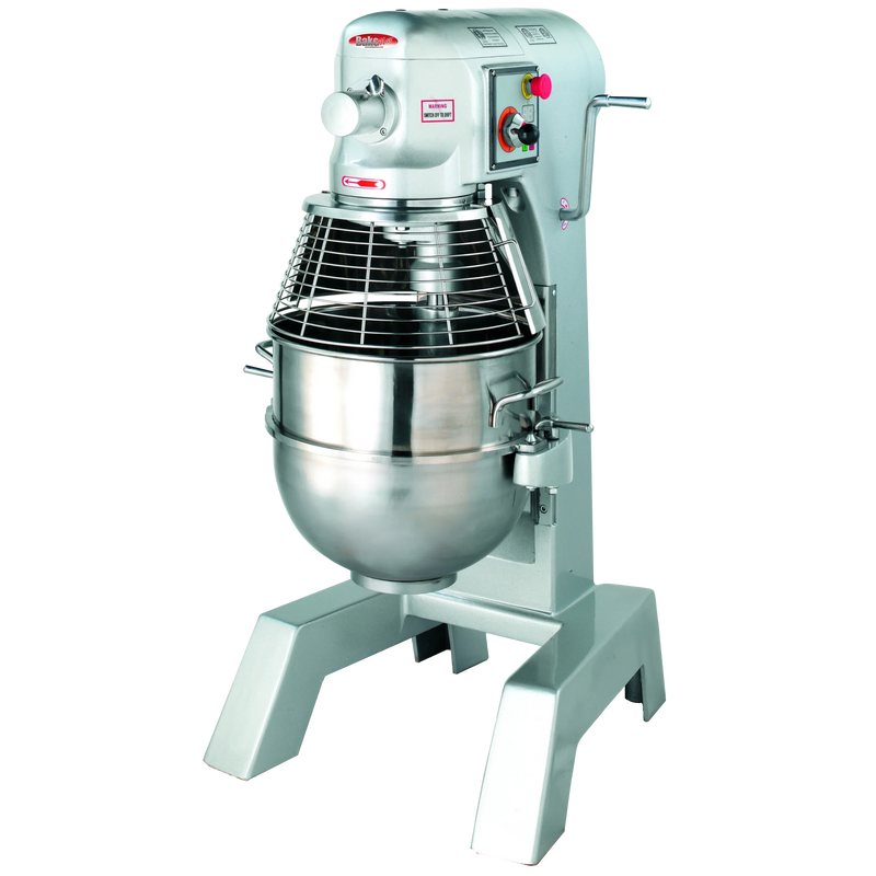 Planetary Mixer-BakeMax BMPM040 Commercial Floor Model 40-Quart 3-Speed Gear Driven Planetary Mixer