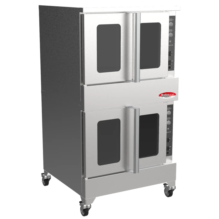 BakeMax America BADCO5G Commercial Floor Model Double Stacked Gas Convection Oven, 360,000 BTU