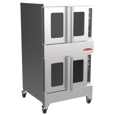 BakeMax America BADCO5G Commercial Floor Model Double Stacked Gas Convection Oven, 360,000 BTU