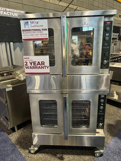 BakeMax America BADCO5G Commercial Floor Model Double Stacked Gas Convection Oven, 360,000 BTU