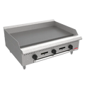 BakeMax BACG36 Commercial Countertop 36" Manual Gas Griddle - 90,000 BTU