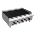 BakeMax BACGG36 36" Commercial Countertop Radiant Gas Charbroiler – 90,000 BTU