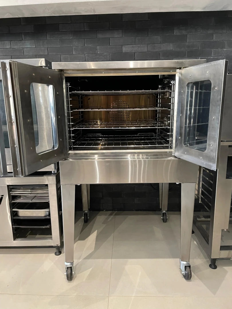 BakeMax BADCO5E Commercial Floor Model Double Stacked Electric Convection Oven (240V, 22,000W)
