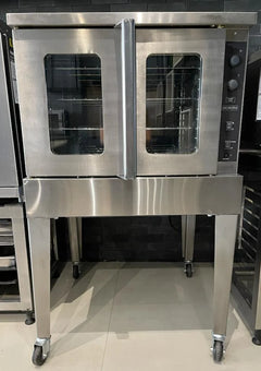 BakeMax BADCO5E Commercial Floor Model Double Stacked Electric Convection Oven (240V, 22,000W)