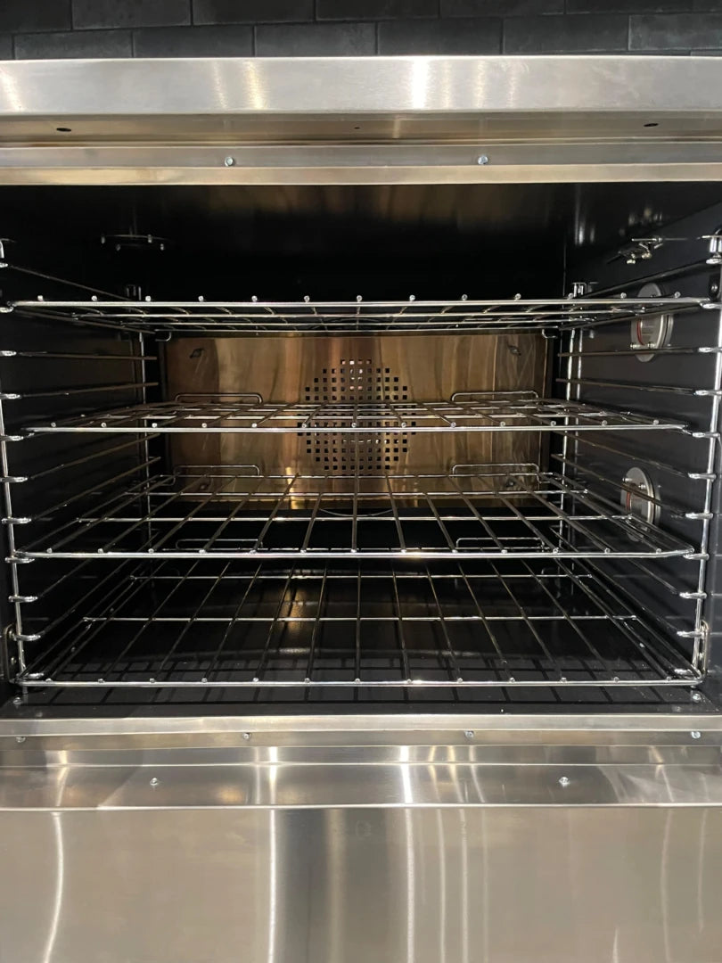 BakeMax BADCO5E Commercial Floor Model Double Stacked Electric Convection Oven (240V, 22,000W)