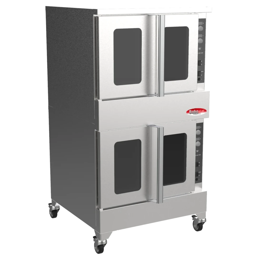BakeMax BADCO5E Commercial Floor Model Double Stacked Electric Convection Oven (240V, 22,000W)