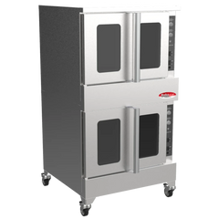 BakeMax BADCO5E Commercial Floor Model Double Stacked Electric Convection Oven (240V, 22,000W)