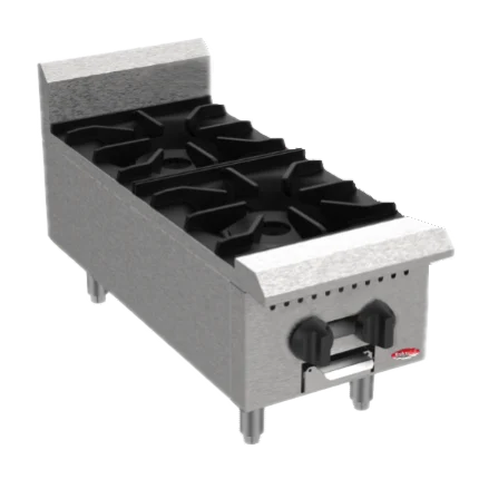 BakeMax BAFA2M-12 Commercial Countertop 12" Manual Gas Hot Plate, 50,000 BTU