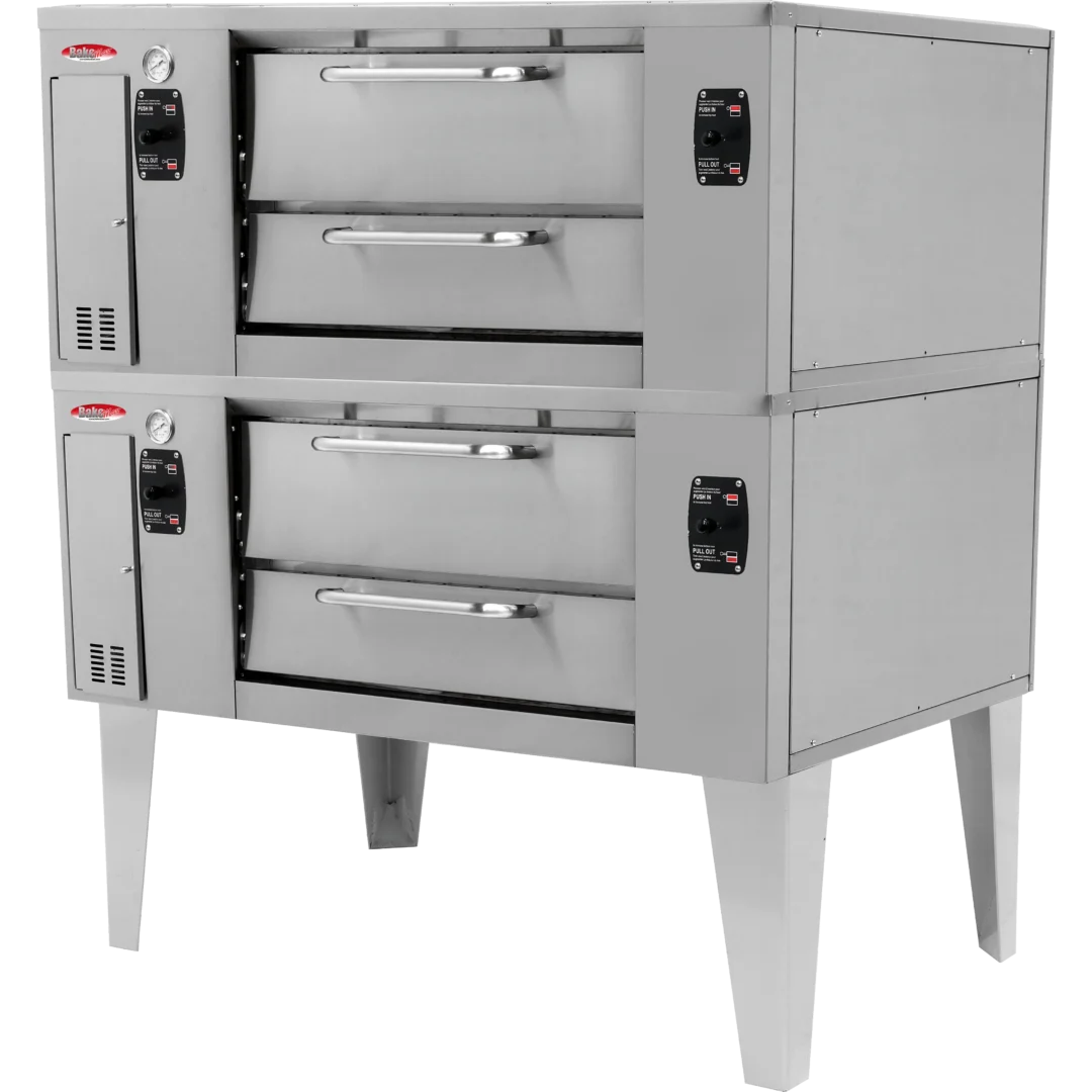 BakeMax BMBPD125 66.5" Wide Floor Model Commercial Gas Pizza Stone Deck Oven