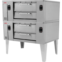 BakeMax BMBPD125 66.5" Wide Floor Model Commercial Gas Pizza Stone Deck Oven