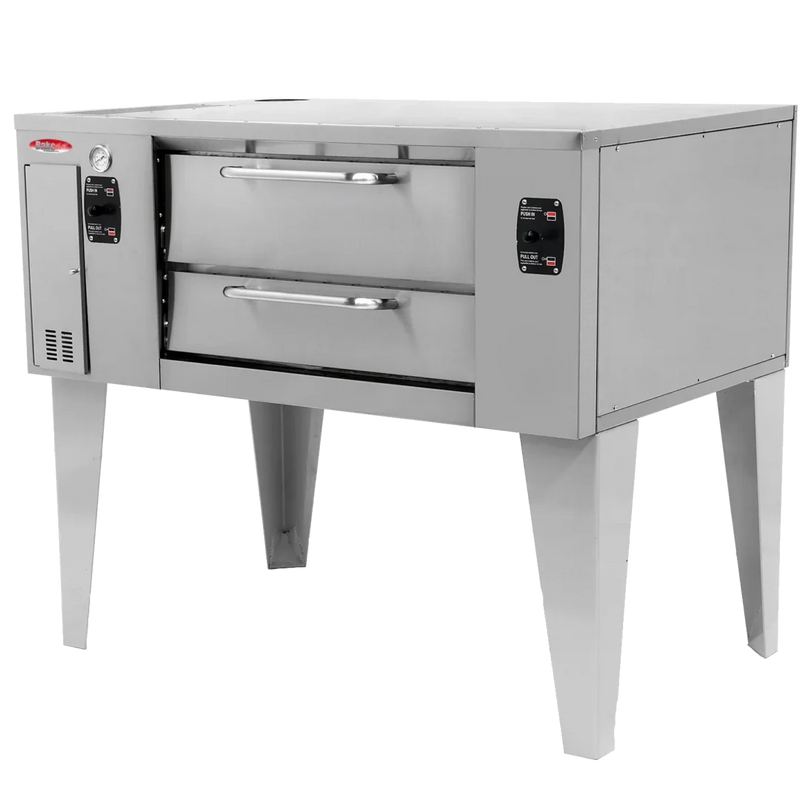 BakeMax BMBPD125 66.5" Wide Floor Model Commercial Gas Pizza Stone Deck Oven