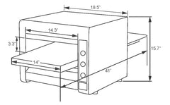 BakeMax BMCB001 Commercial Countertop Electric 14" Conveyor Baker Pizza Oven