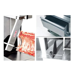 BakeMax BMCBS01 Titan Series Countertop Electric 1HP Frozen Meat & Bone Saw (3 Blades)