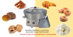BakeMax BMDBR02 Countertop Electric Automatic Dough Ball Rounder (12.5 oz, 900 pcs/hr)