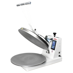 BakeMax BMDM18 Commercial Countertop Manual Pizza Press w/ Heated Upper Platen, 18"