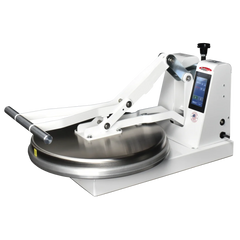 BakeMax BMDM18 Commercial Countertop Manual Pizza Press w/ Heated Upper Platen, 18"