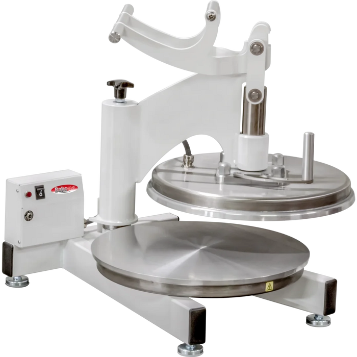 BakeMax BMDMS218 Commercial Countertop Manual Swing Away Dual Heat Dough Press - 18" Capacity, 240V