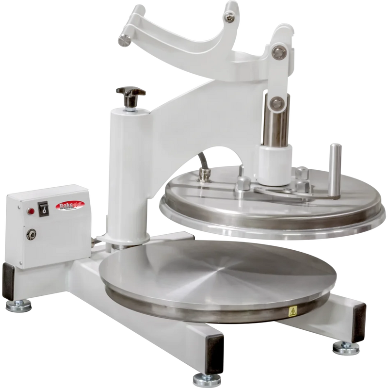 BakeMax BMDMS218 Commercial Countertop Manual Swing Away Dual Heat Dough Press - 18" Capacity, 240V