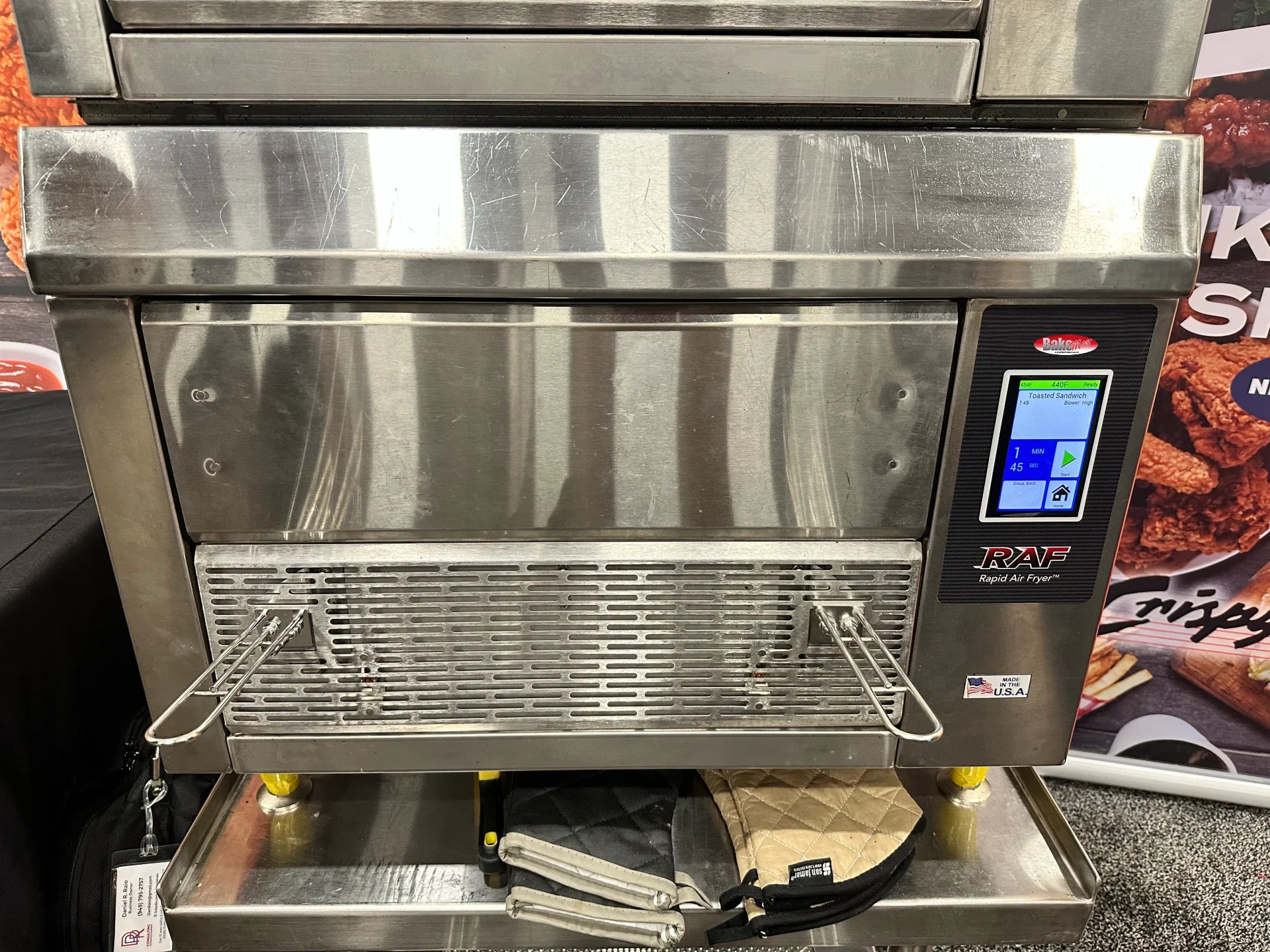 BakeMax BMDRAF Commercial Floor Model Double Stacked Greaseless Forced Air Fryer