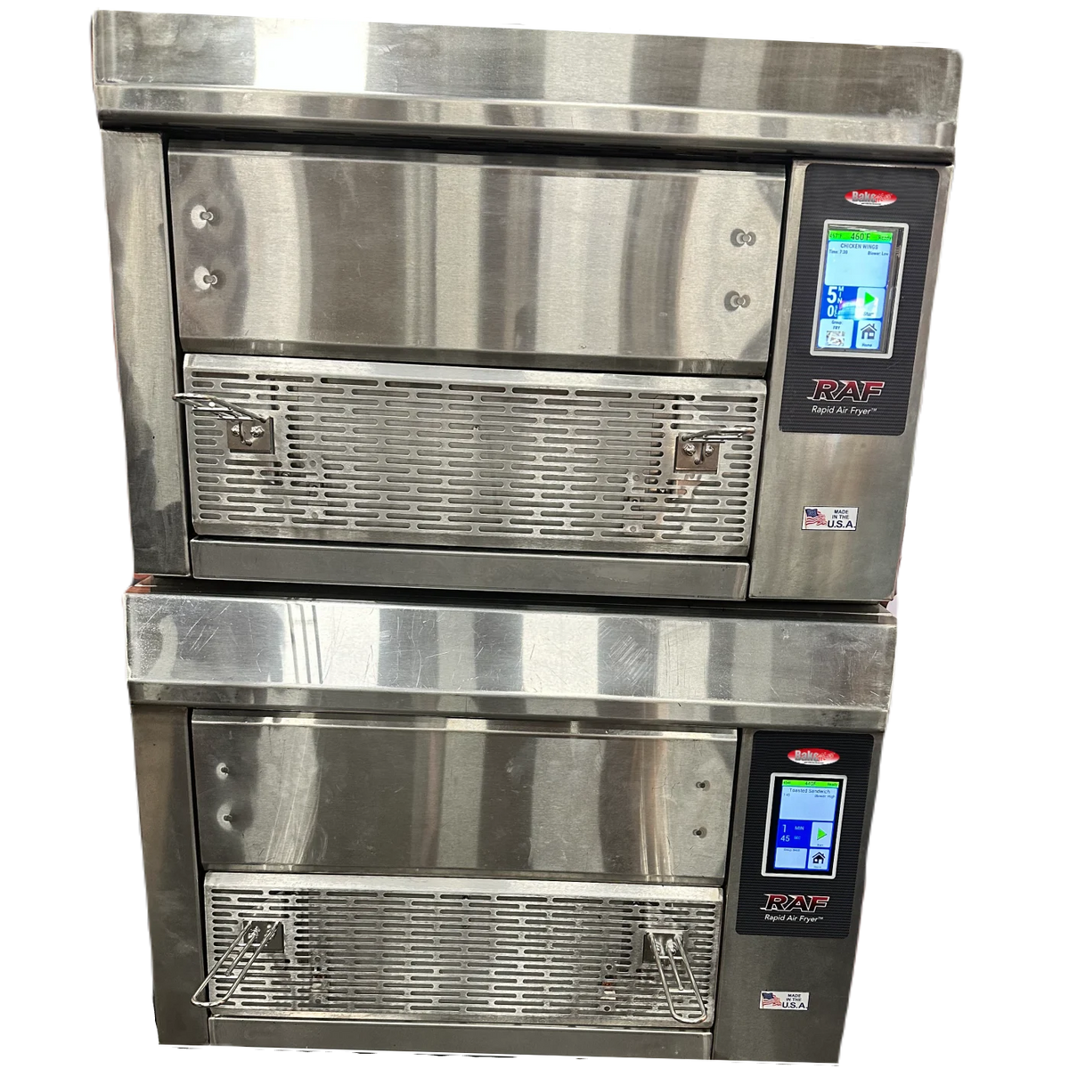BakeMax BMDRAF Commercial Floor Model Double Stacked Greaseless Forced Air Fryer