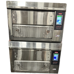 BakeMax BMDRAF Commercial Floor Model Double Stacked Greaseless Forced Air Fryer