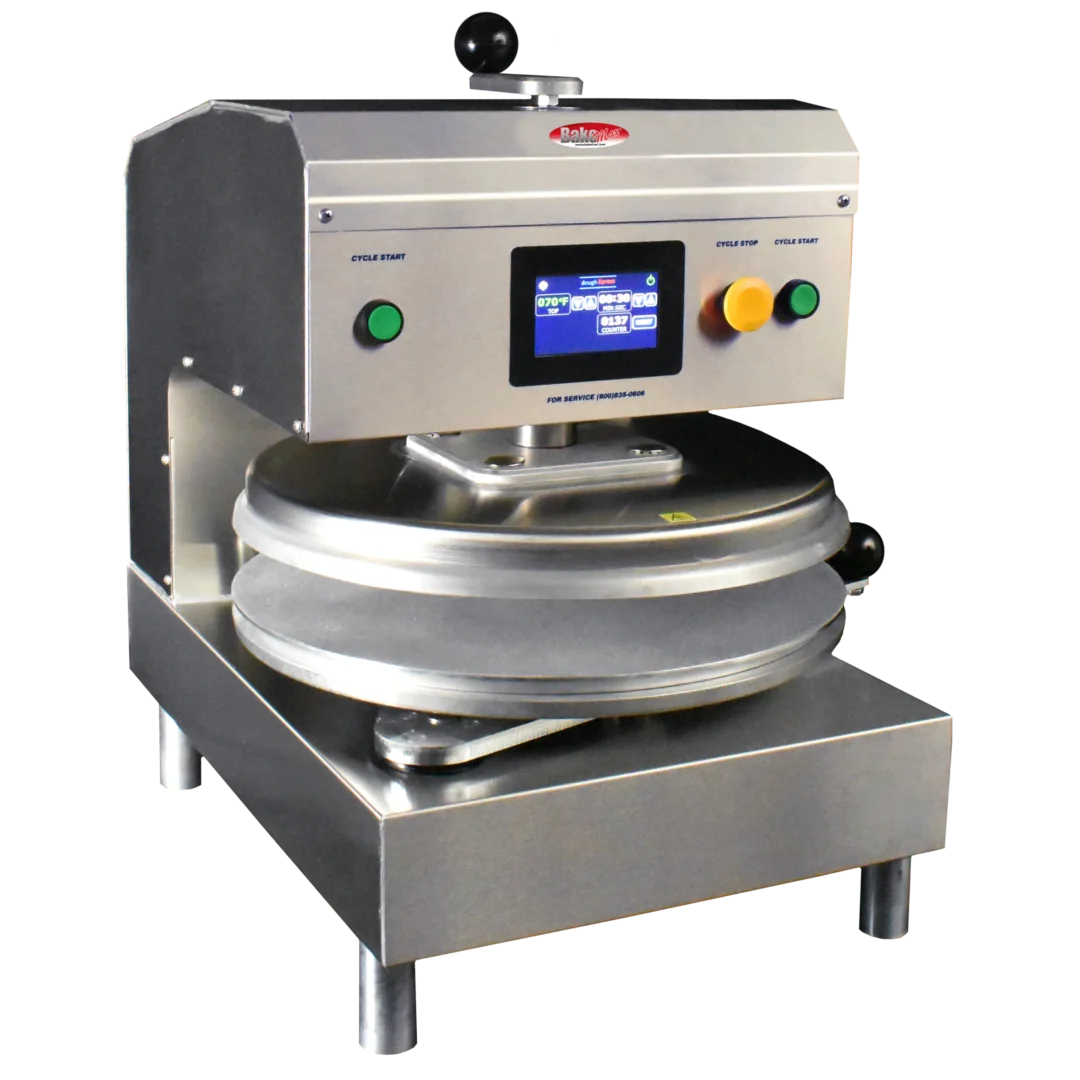 BakeMax BMDXESS Commercial Countertop Single-Heat Electric Dough Press (18")